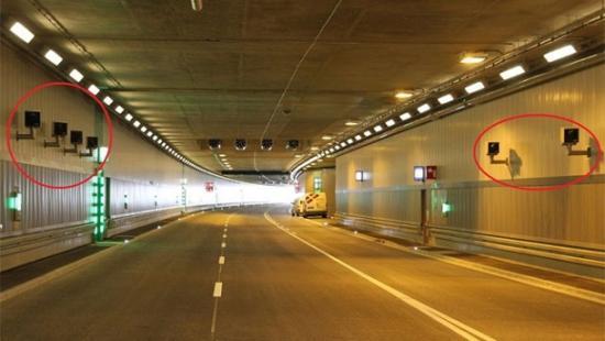 Tunel Luise-Kiesselbach w Monachium - na odcinku 1,5km zainstalowano 30 fotoradarw